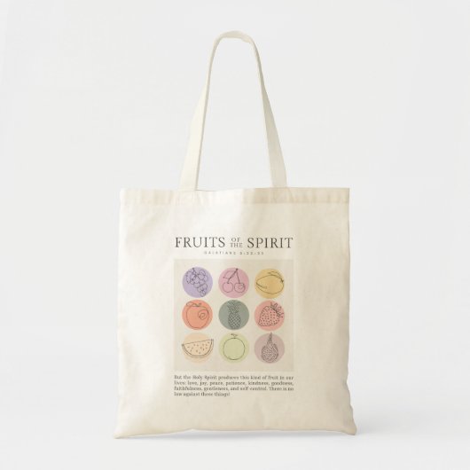 Tote Bag Galates 5:22-23 Fruit de l'Esprit (Devant)