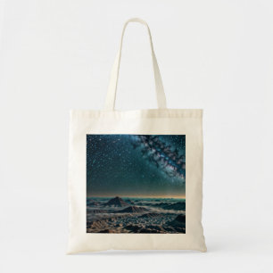 Tote Bag Galaxie de la Voie lactée sur les montagnes du dés