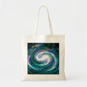 Tote Bag Galaxie d'émeraude et de violet