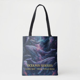 Tote Bag Galaxie Océan Baleine Cosmique