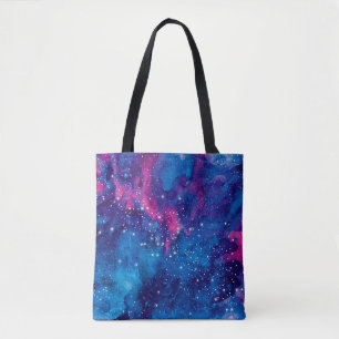 Tote Bag Galaxie spatiale aquarelle ciel nocturne avec étoi