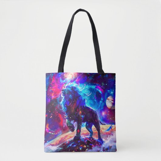 Tote Bag Galaxy Lion Blue (Devant)