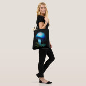 Tote Bag Galaxy Shiitake brillant bleu clair champignons (Sur le modèle)