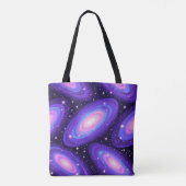 Tote Bag Galaxy Swirls Motif Dreamy Cosmic Nebula Design (Dos)