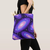 Tote Bag Galaxy Swirls Motif Dreamy Cosmic Nebula Design (De près)