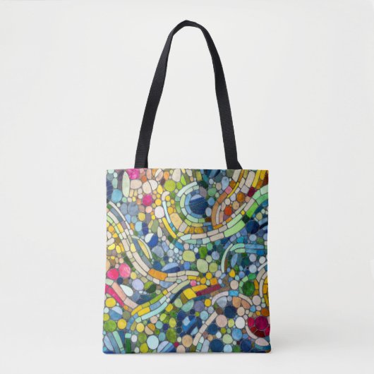 Tote Bag Galets colorés Art Mosaïque (Devant)