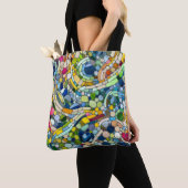 Tote Bag Galets colorés Art Mosaïque (De près)