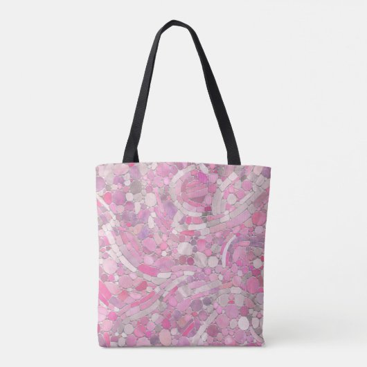 Tote Bag Galets Mosaic Art - Rose rose pâle (Dos)