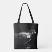 Tote Bag Galloping Pinto Horse and Smoke (Dos)