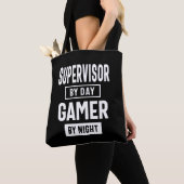 Tote Bag Gamer et Superviseur Titre du travail Cadeau (De près)