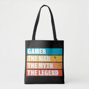 Tote Bag Gamer. L'Homme. Le Mythe. La Légende.