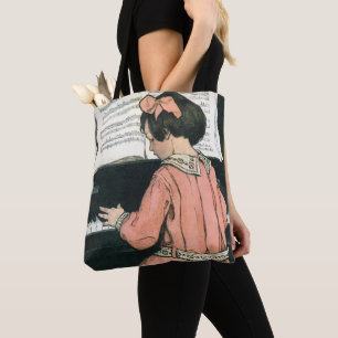 Tote Bag Gammes par Jessie Willcox Smith, Fille de musique 