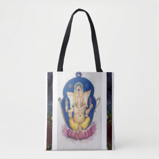Tote Bag Ganesha Elephant Luck Maureen Girard (Devant)
