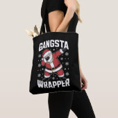 Tote Bag Gangsta Wrapper Dabbing Père Noël Noël (De près)
