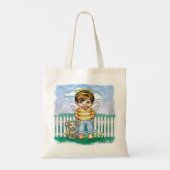 Tote Bag Garçon Ange et Chien (Dos)