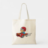 Tote Bag Garçon conduisant voiture rouge course (Dos)