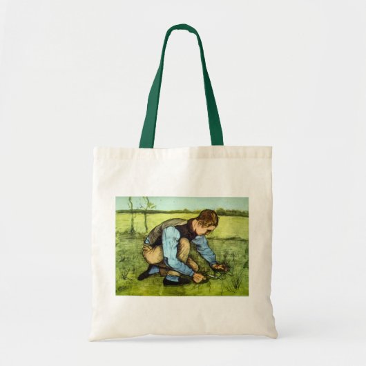 Tote Bag Garçon coupant l'herbe avec la faucille par Vincen (Devant)