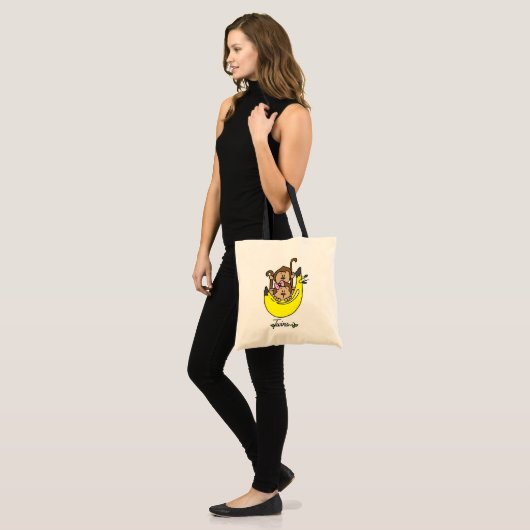 Tote Bag Garçon de singe et T-shirts et cadeaux jumeaux de (Devant (modèle))