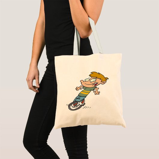 Tote Bag Garçon drôle à monocycle
