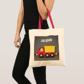 Tote Bag Garçon mignon de constructeur à benne basculante (Devant (produit))