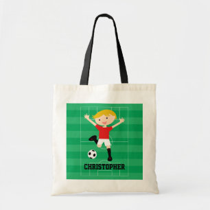 Tote Bag Garçon personnalisable 1 du football rouge et