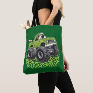 Tote Bag Garçon Saint-Patrick Enfant Chanceux Monster Truck