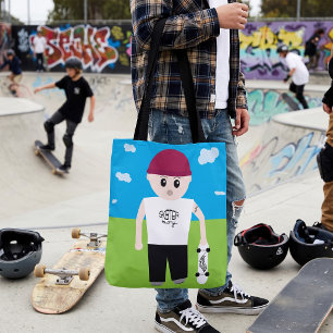 Tote Bag Garçon Skateur
