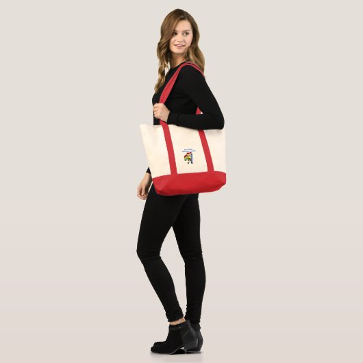 Tote Bag Garçon Smart puisque j'ai lu (Devant (modèle))