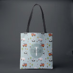 Tote Bag Garçons Cute Blue Transport Motif Enfants<br><div class="desc">Ce joli sac fourre-tout bleu personnalisé pour enfants est doté d'un motif de transport de véhicules d'urgence, avec un camion de pompier rouge, voiture de police et ambulance. Il y a aussi de la place pour ajouter votre nom de garçon et monogramme dans une belle police, sur un arrière -...</div>