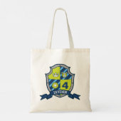 Tote Bag Garçons enfants chevalier nom de l'écu vert bleu (Dos)