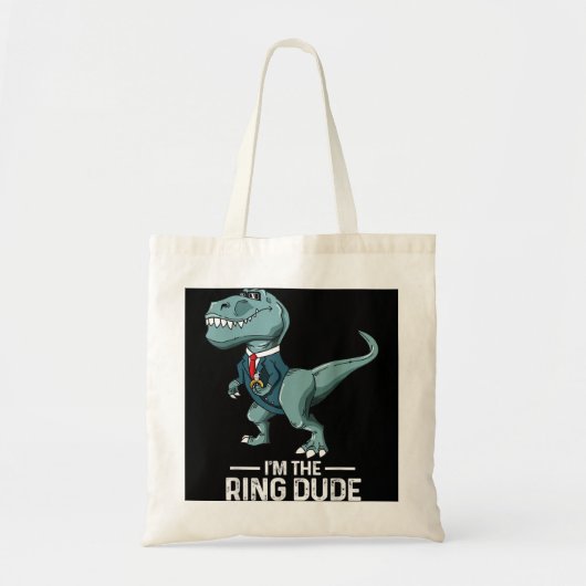 Tote Bag Garçons Porte-Bague T-Rex Dinosaur Soirée de maria (Devant)