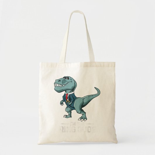 Tote Bag Garçons Porte-Bague T-Rex Dinosaur Soirée de maria (Devant)