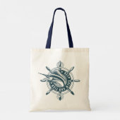 Tote Bag Garde Cal et poisson-Bleu badge de poisson (Dos)