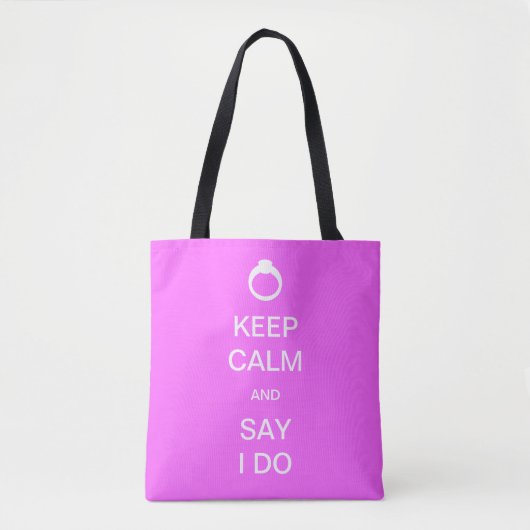 Tote Bag Garde Calme Mariée (Devant)