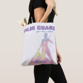 Tote Bag Garde Couleur Avec Figure Silhouette Performer (De près)
