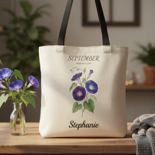 Tote Bag Garde de naissance florale de septembre matin