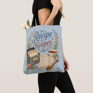 Tote Bag Garde-recettes Floral Vintage Cottagecore