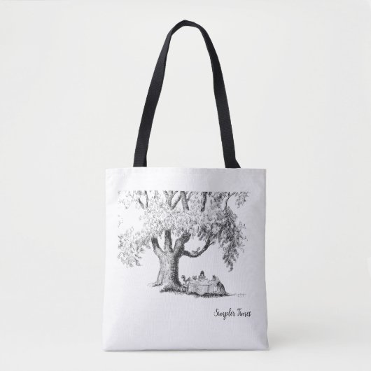Tote Bag Garden Party Fourre-tout - Des temps plus simples (Devant)