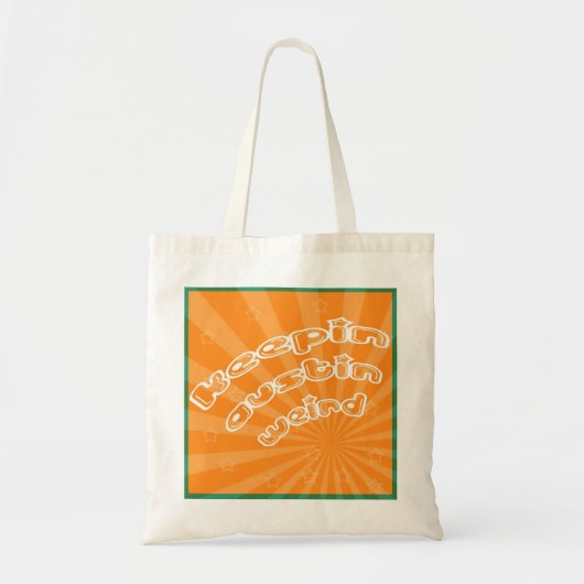Tote Bag Garder Austin Étrange Avec Orange Sunburst (Devant)