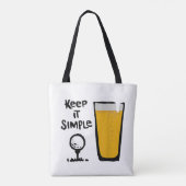 Tote Bag Garder Il Simples Funny Golf Bière (Dos)