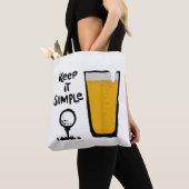 Tote Bag Garder Il Simples Funny Golf Bière (De près)