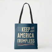 Tote Bag GARDER L'AMÉRIQUE SANS TRUMP Drapeau américain car (Devant)