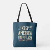 Tote Bag GARDER L'AMÉRIQUE SANS TRUMP Drapeau américain car (Dos)