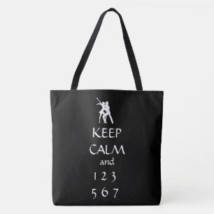 Tote Bag Gardez le calme et 123 567