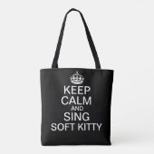 Tote Bag Gardez le calme et chantez Soft Kitty (Dos)