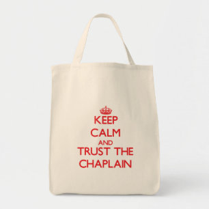 Tote Bag Gardez le calme et faites confiance à l'aumônier