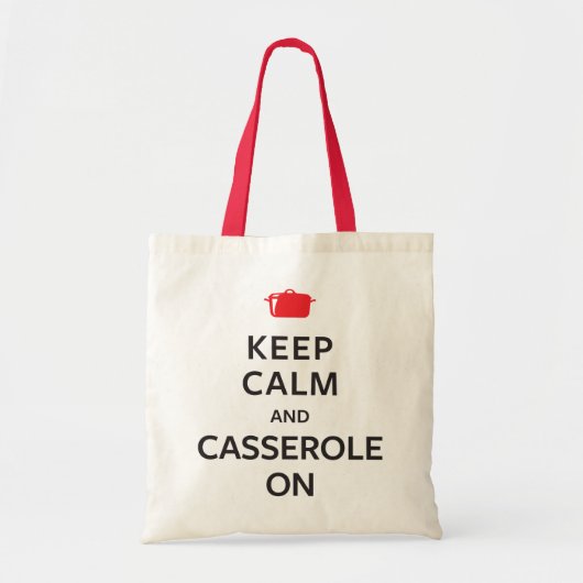 Tote Bag Gardez le calme et la cocotte en terre dessus (Devant)