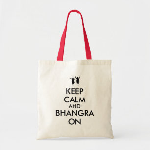 Tote Bag Gardez le calme et le Bhangra sur danser