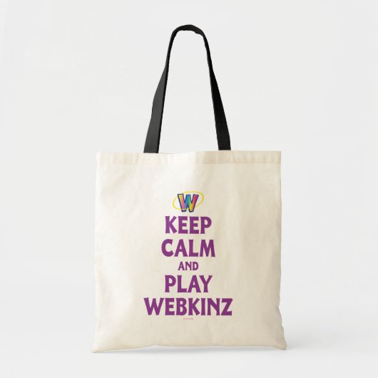 Tote Bag Gardez le calme et le jeu Webkinz (Devant)