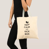 Tote Bag Gardez le calme et le Kickbox (Devant (produit))